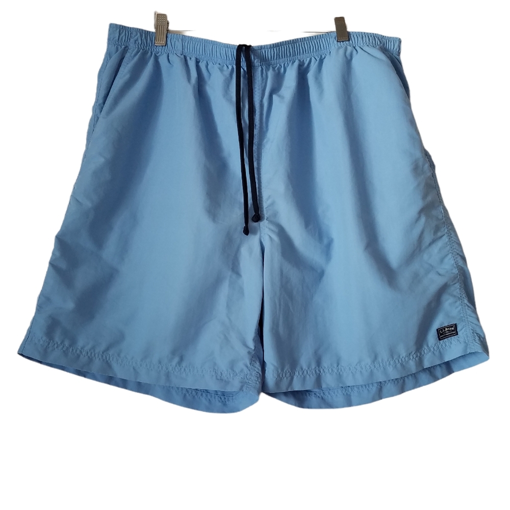 L.L. Bean Mens XXL Swim Trunks Shorts Lined Logo Draw String Pullon Board Shorts